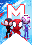 Banderin letra M Banderines Spidey and his Amazing Friends imprimible gratis