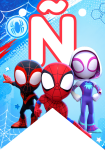 Banderin letra N Banderines Spidey and his Amazing Friends imprimible gratis