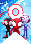 Banderin letra O Banderines Spidey and his Amazing Friends imprimible gratis