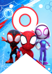 Banderin letra Q Banderines Spidey and his Amazing Friends imprimible gratis