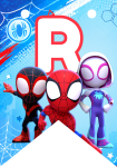 Banderin letra R Banderines Spidey and his Amazing Friends imprimible gratis