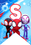 Banderin letra S Banderines Spidey and his Amazing Friends imprimible gratis Banderin letra S Banderines Spidey and his Amazing Friends imprimible gratis