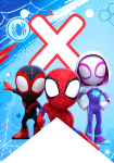Banderin letra X Banderines Spidey and his Amazing Friends imprimible gratis Banderin letra X Banderines Spidey and his Amazing Friends imprimible gratis
