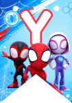 Banderin letra Y Banderines Spidey and his Amazing Friends imprimible gratis Banderin letra Y Banderines Spidey and his Amazing Friends imprimible gratis