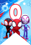 Banderin número 0 Banderines Spidey and his Amazing Friends imprimible gratis Banderin número 0 Banderines Spidey and his Amazing Friends imprimible gratis
